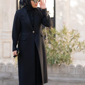 مانتو کتی بلند ژاکارد LILIUM