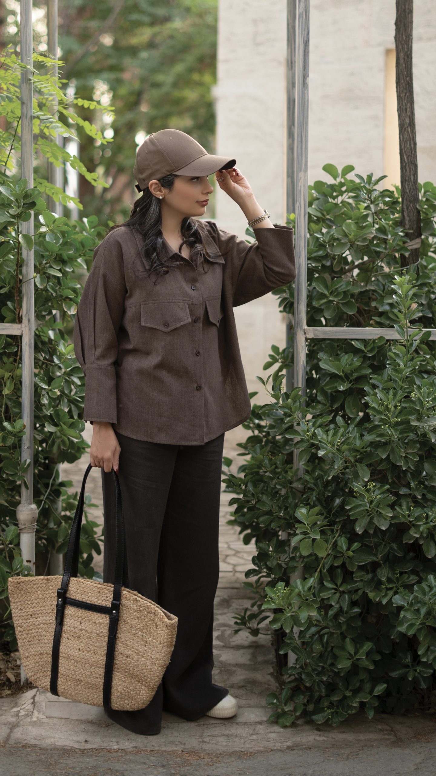 شومیز لینن BROWN - تصویر 8