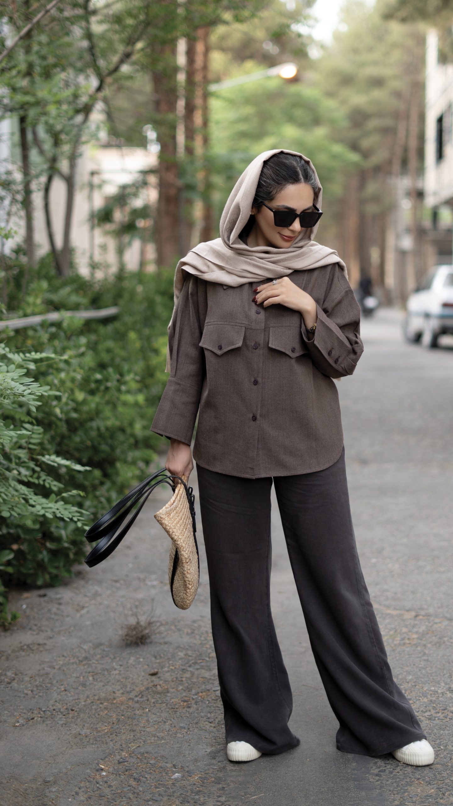 شومیز لینن BROWN - تصویر 5