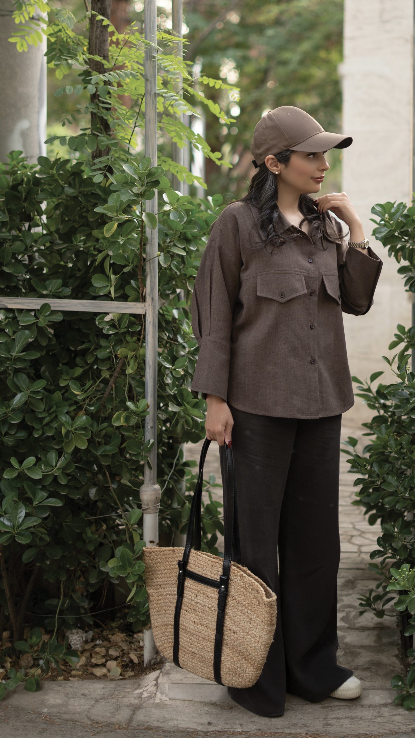 شومیز لینن BROWN - تصویر 6