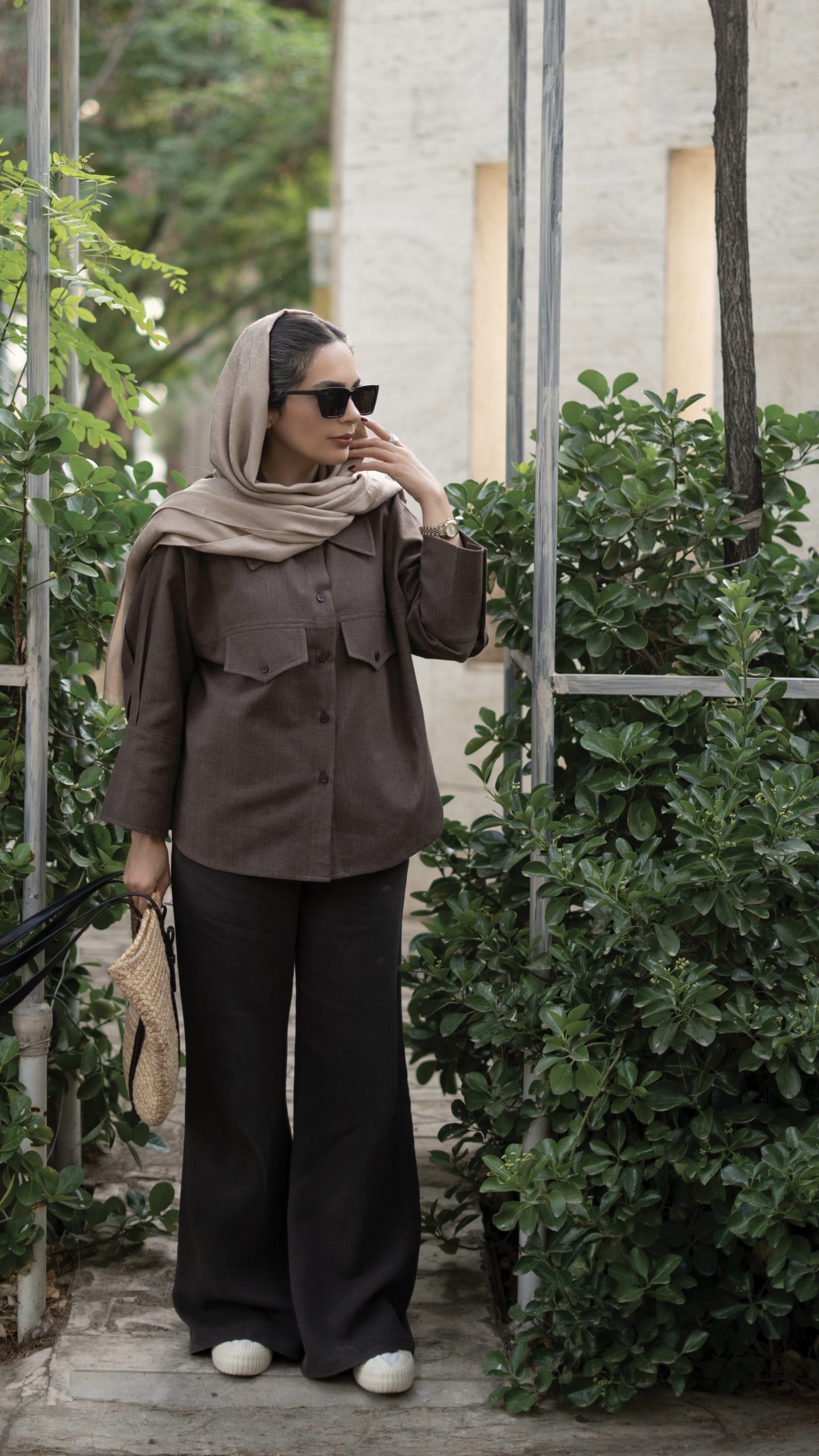 شومیز لینن BROWN - تصویر 7