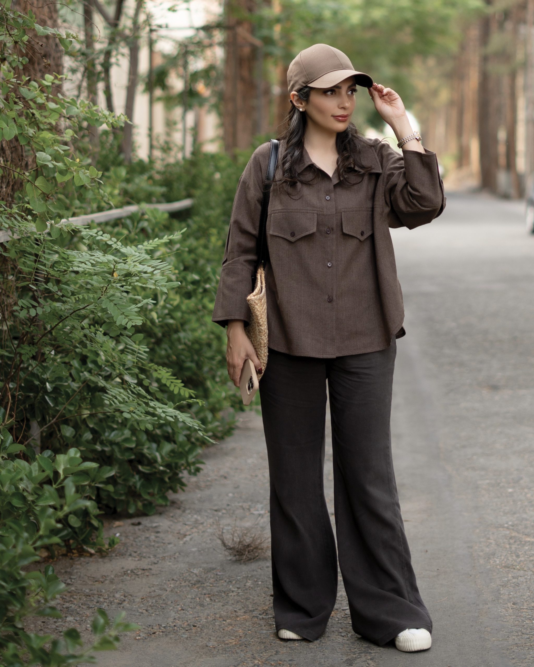 شومیز لینن BROWN